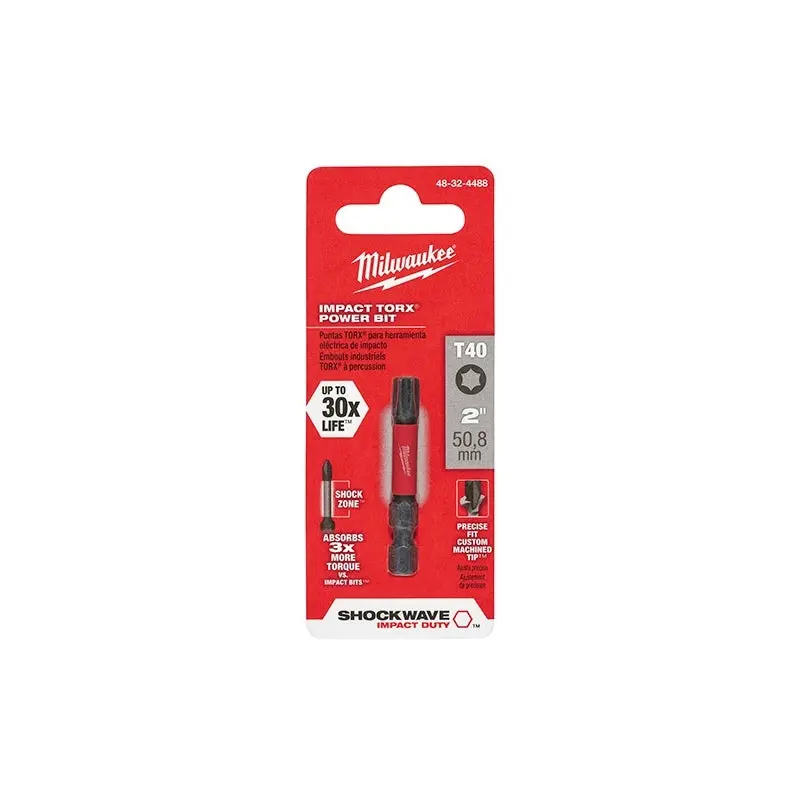 Milwaukee 48-32-4488 Shockwave 2-Inch T40 Impact Bit