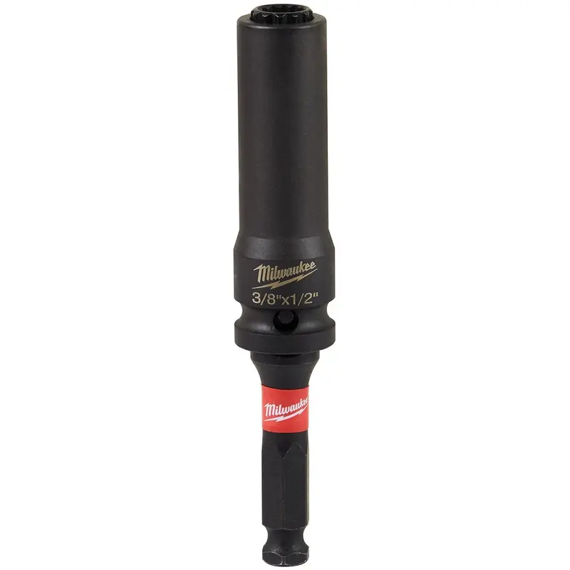 Milwaukee 49-66-5119 Shockwave Lineman's 12Pt 3/8-Inch& 1/2-Inch 2-In-1 Socket