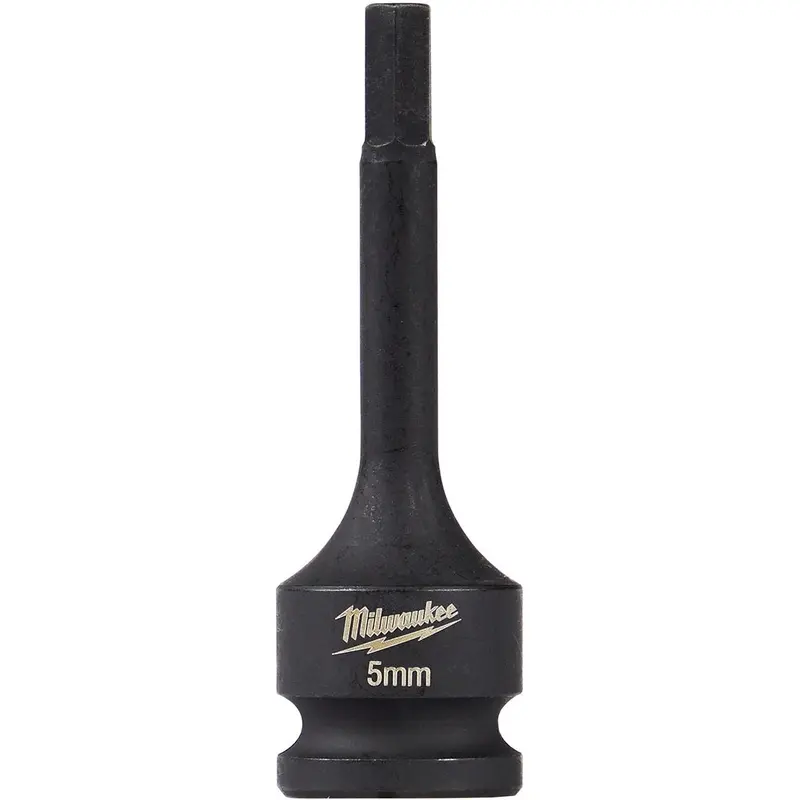 Milwaukee 49-66-5155 Shockwave Lineman's 3/8-Inch Drive 5mm Hex Bit Socket