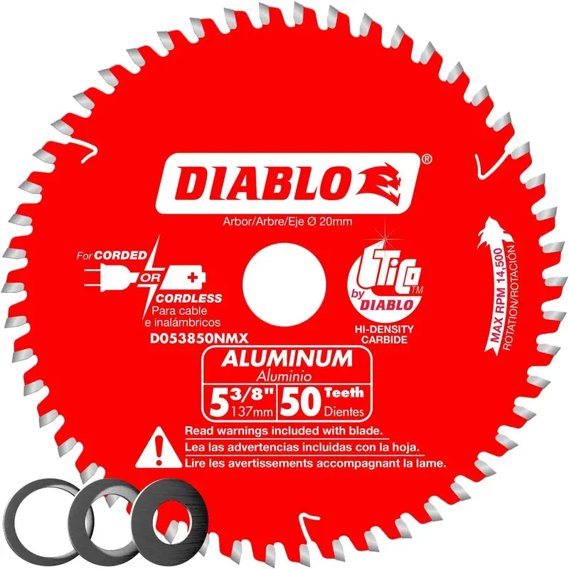 Diablo D053850NMX 5-3/8 in. x 50-Tooth  Aluminum Cutting Saw Blade