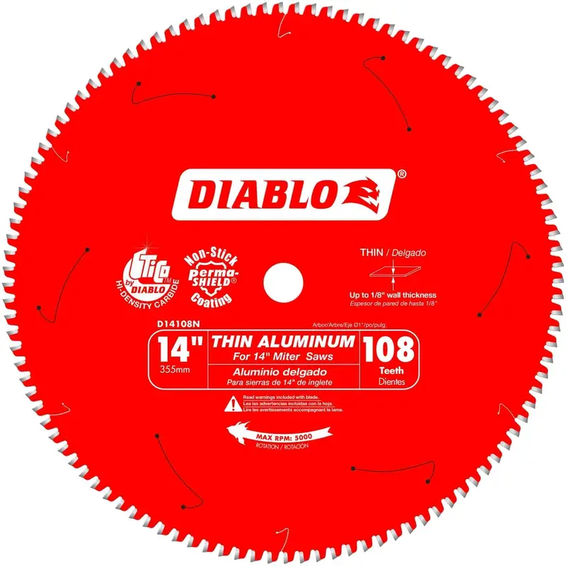Diablo D14108N 14 in. x 108-Tooth  Thin Aluminum Cutting Saw Blade