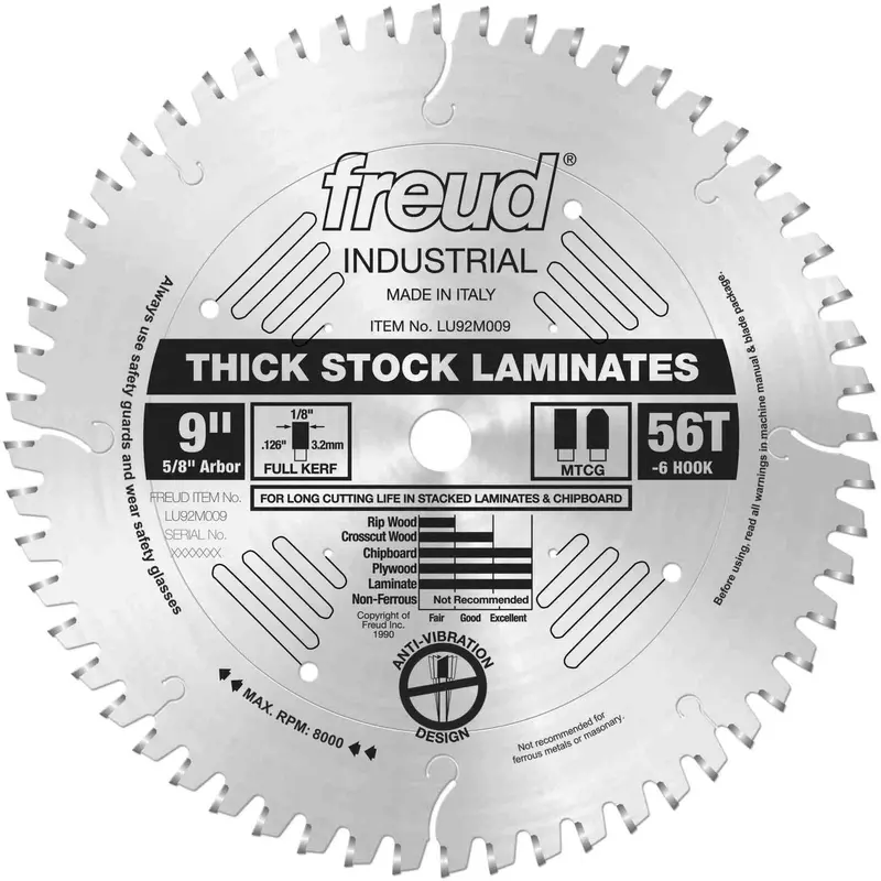 Freud LU92M009 9 in. Thick-Stock Laminate Blade