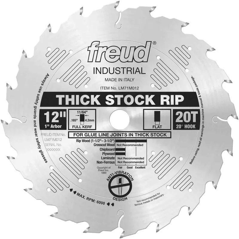Freud LM71M012 12 in. Thick Stock Rip Blade