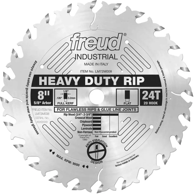 Freud LM72M008 8 in. Heavy-Duty Rip Blade