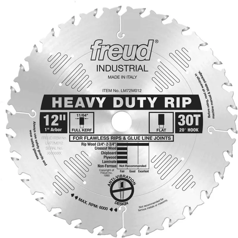 Freud LM72M012 12 in. Heavy-Duty Rip Blade