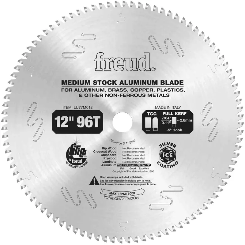 Freud LU77M012 12 in. Medium Stock Aluminum Blade