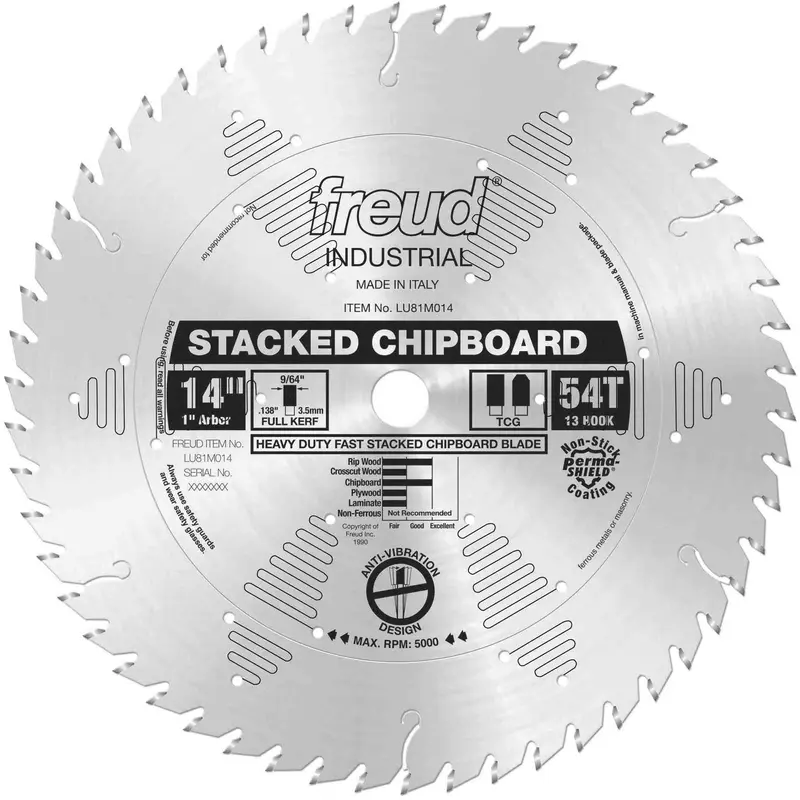 Freud LU81M014 14 in. Heavy Duty Stacked Chipboard Blade