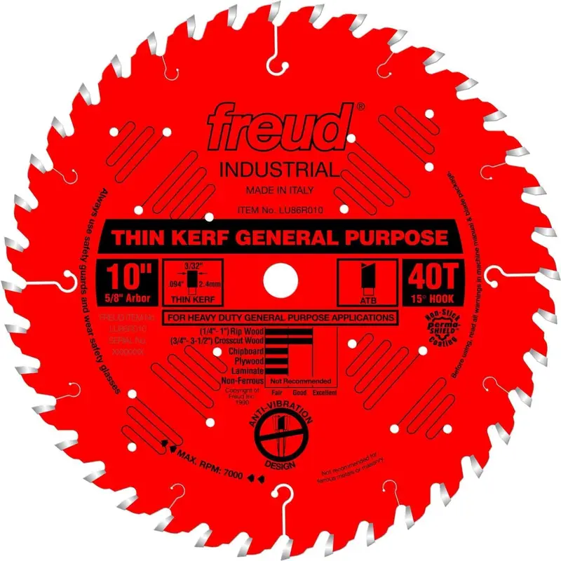 Freud LU86R010 10 in. Thin Kerf General Purpose Blade