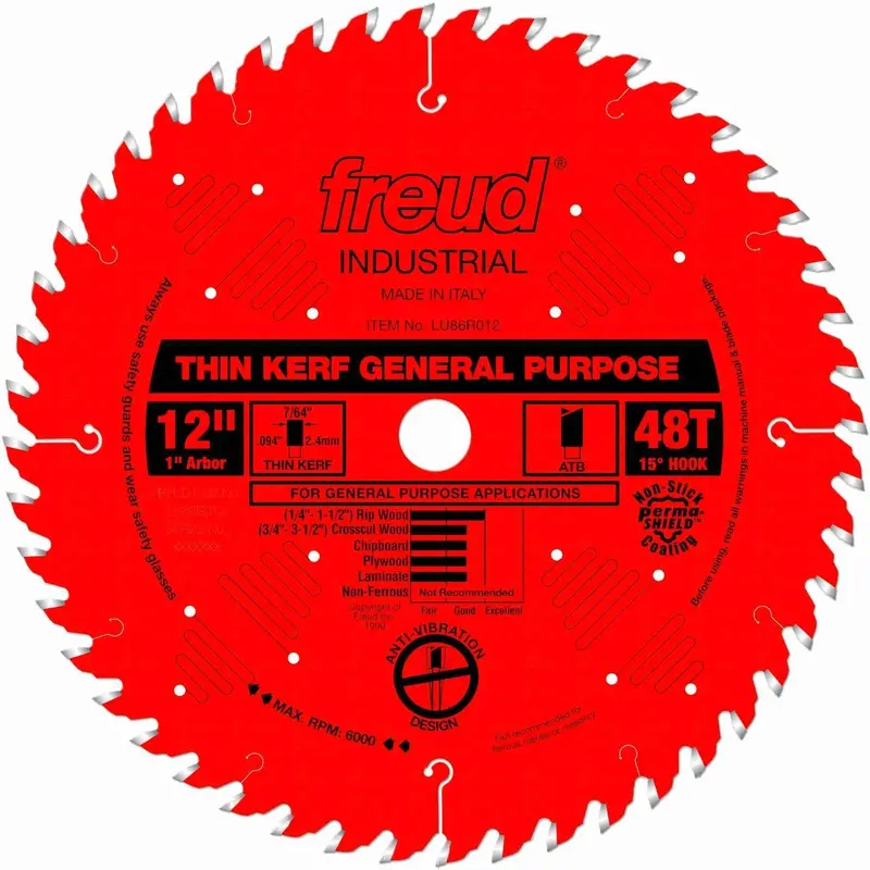 Freud LU86R012 12 in. Thin Kerf General Purpose Blade