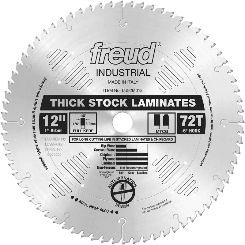 Freud LU92M012 12 in. Thick-Stock Laminate Blade