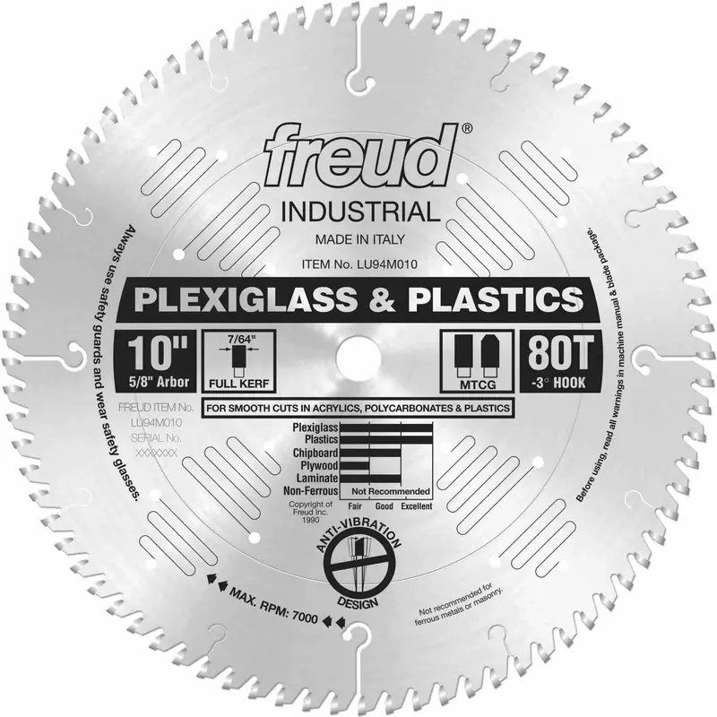 Freud LU94M010 10 in. Plastic Blade