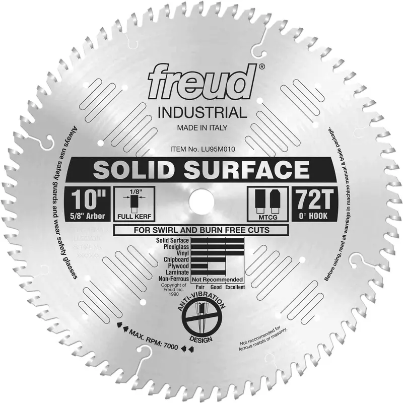 Freud LU95M010 10 in. Solid Surface Blade