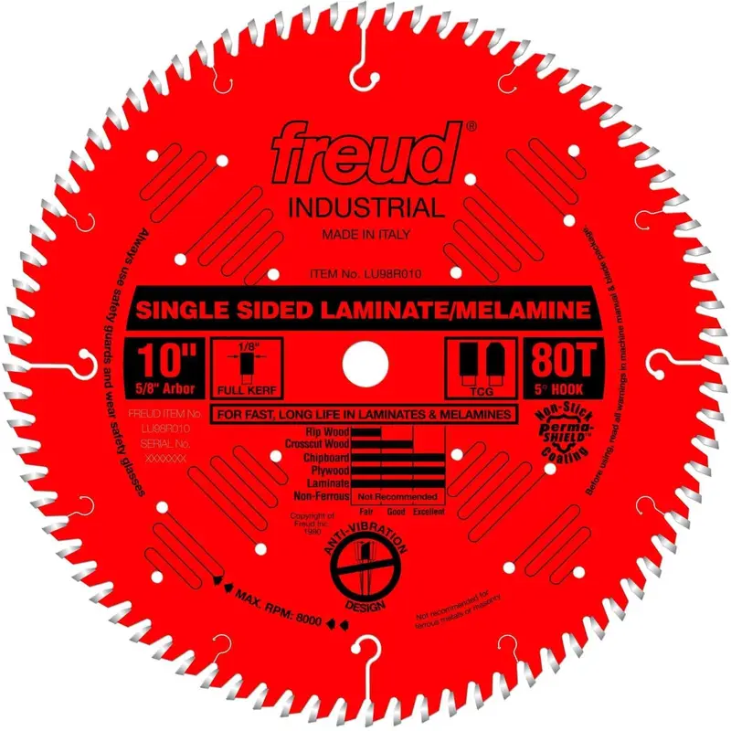 Freud LU98R010 10 in. Single Sided Laminate/Melamine Blade