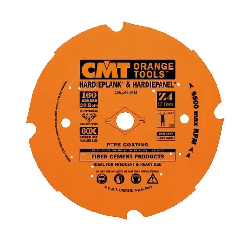CMT 236.160.04H Fiber Cement Blade, 160mm x 4 Teeth, for TS 55 / HK 55