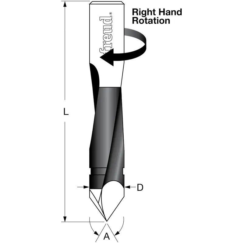 Freud TH70057R 7mm Through Hole Bit