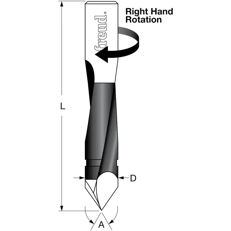 Freud TH80070R 8mm Through Hole Bit