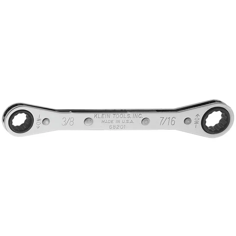 Klein 68201 Ratcheting Box Wrench - 3/8" x 7/16"