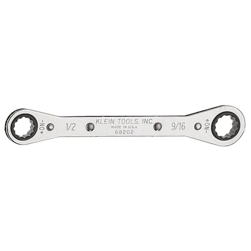 Klein 68202 Ratcheting Box Wrench - 1/2" x 9/16"