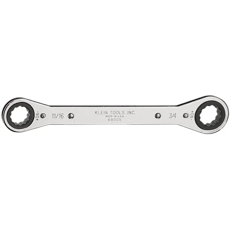 Klein 68205 Ratcheting Box Wrench - 11/16" x 3/4"