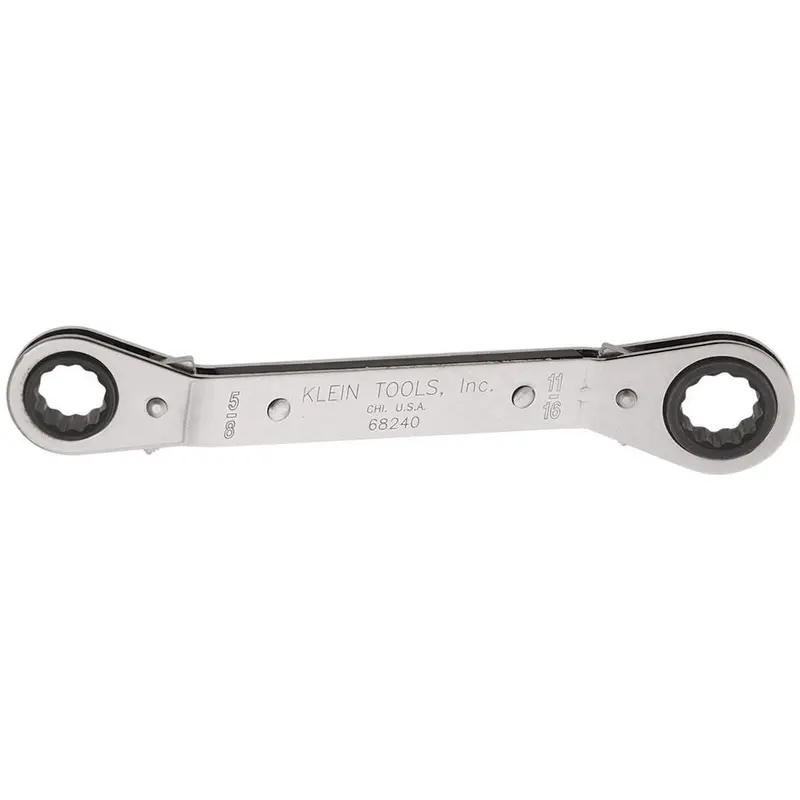 Klein 68240 Fully Reversible Ratcheting Offset Box Wrench - 5/8" x 11/16"
