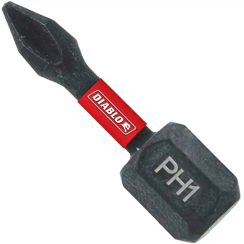 Diablo DPH11P5 1 Inch #1 Phillips Drive Bits , 5-Pack