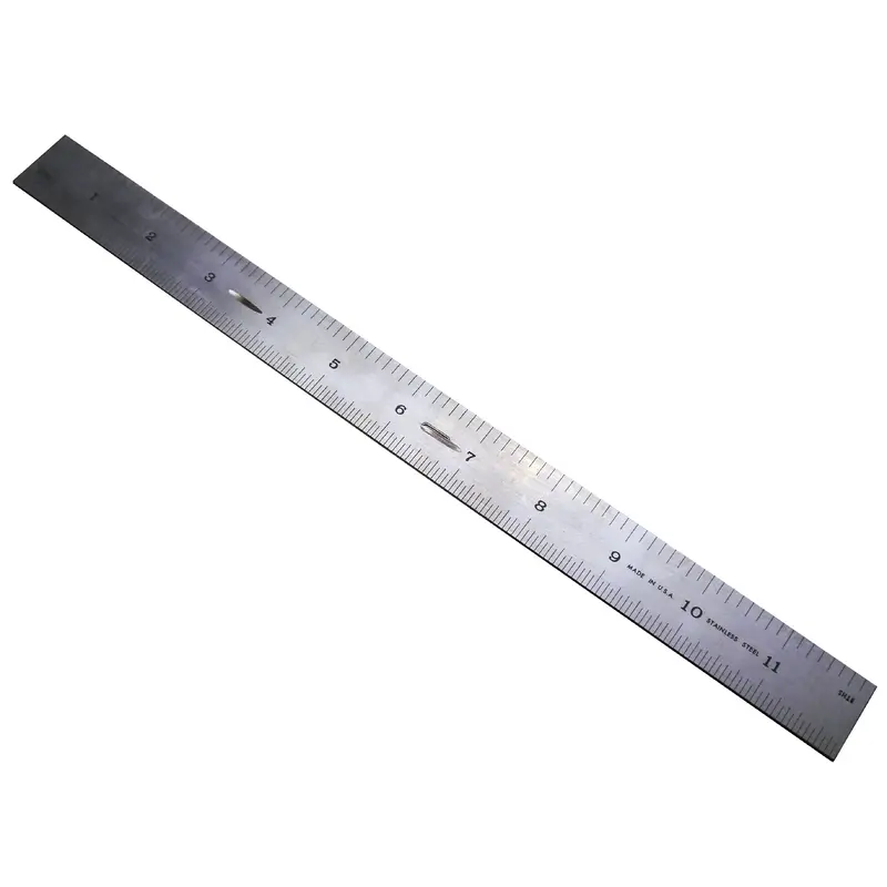 PEC 12" 4R Semi-Flex Stainless Rule (32nds/64ths & 8ths/16ths) w/ Blemish (PEC-12-3264-816-SS)