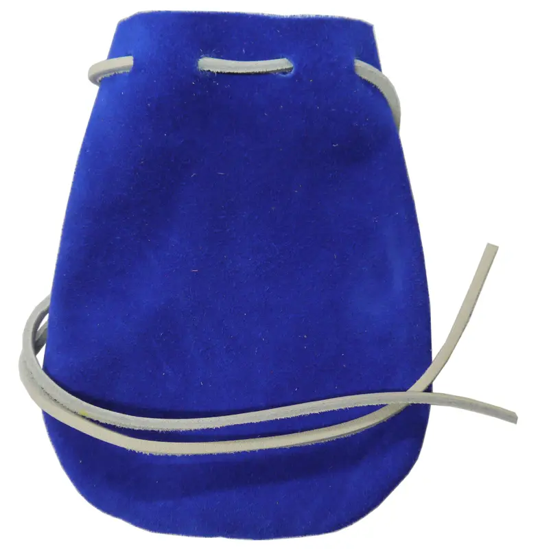 Royal Blue Suede Drawstring Dice/Marble Pouch (SLMPD-B)