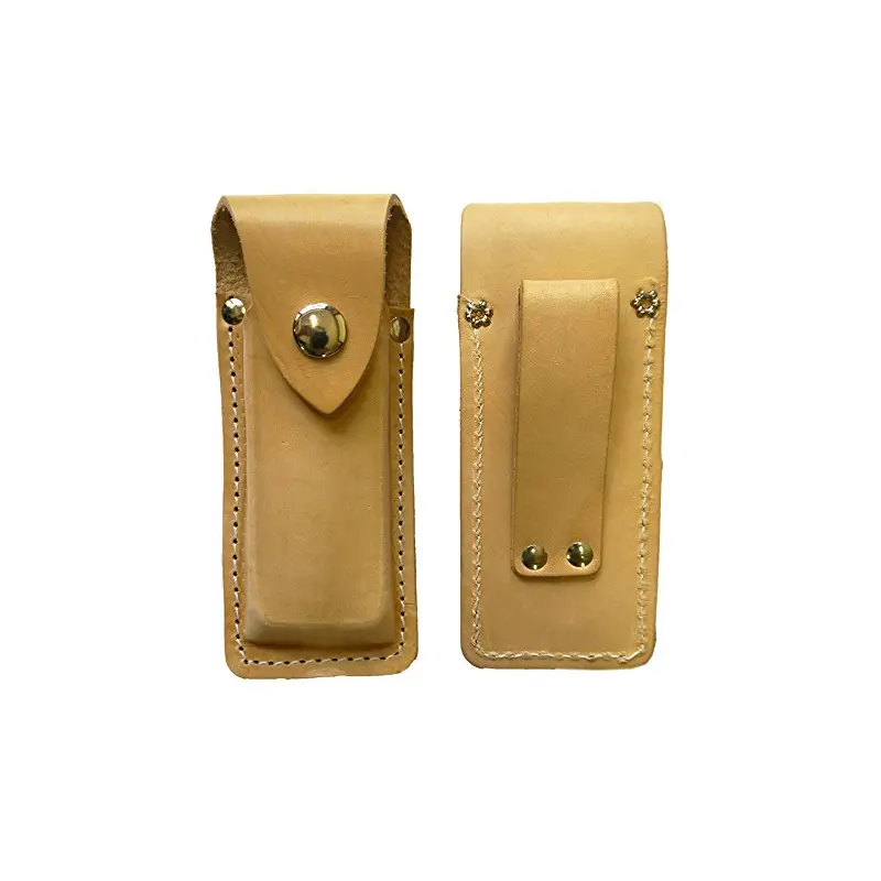 (US made) Deluxe Folding Knife Sheath with Belt Loop fits French Folding Knives (398)