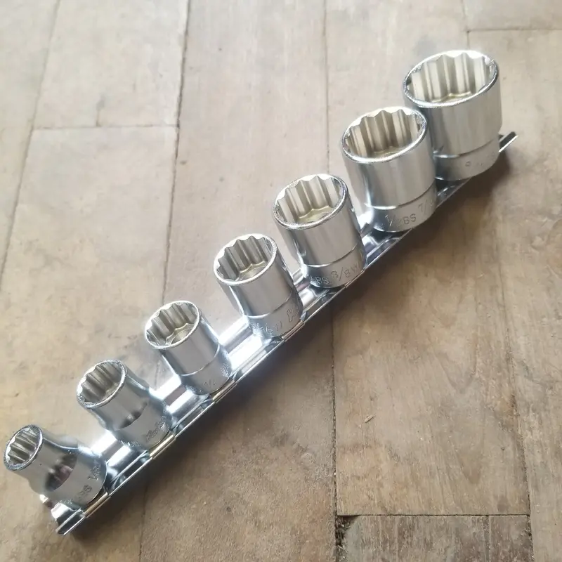 Koken 3/8 Dr. Whitworth 1/8" - 1/2" 12 Point Socket Set (RS3405W/7)