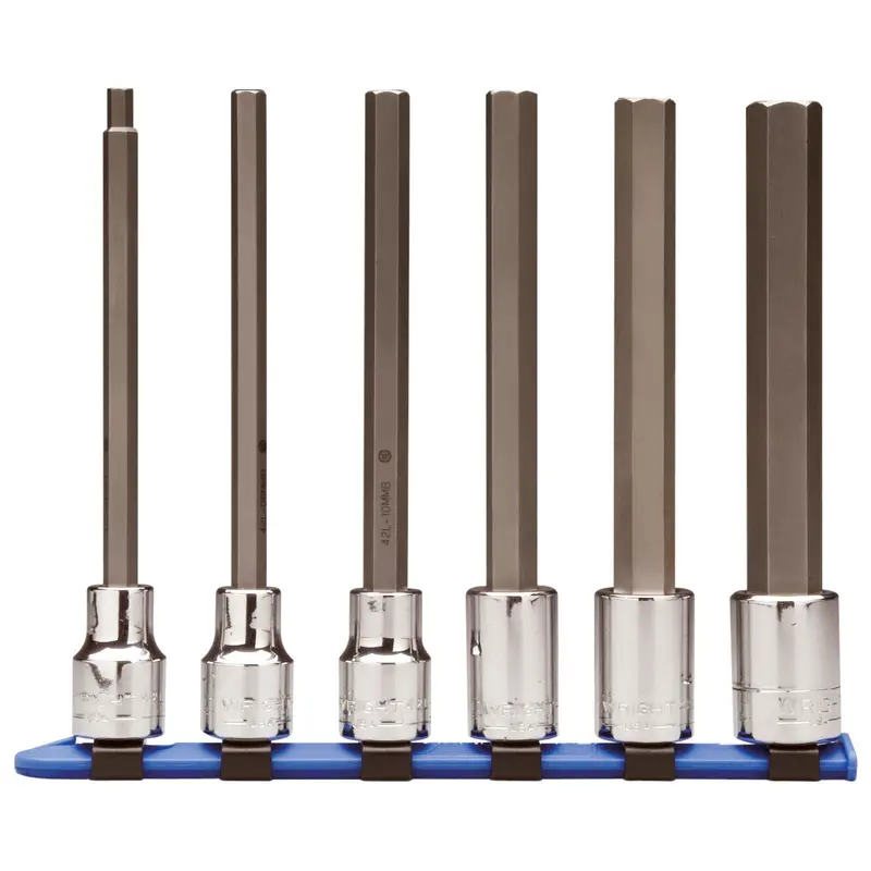 1/2" Drive 6 Piece Metric Long Hex Socket Set (454WR)