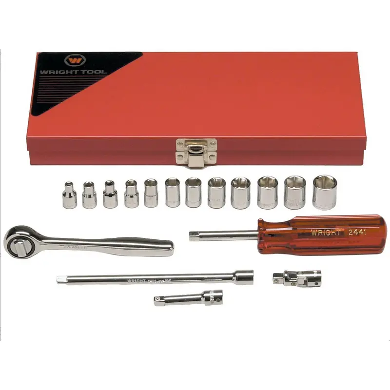 1/4" Drive 17 Piece 6 Point Standard Metric Socket Set (221WR)