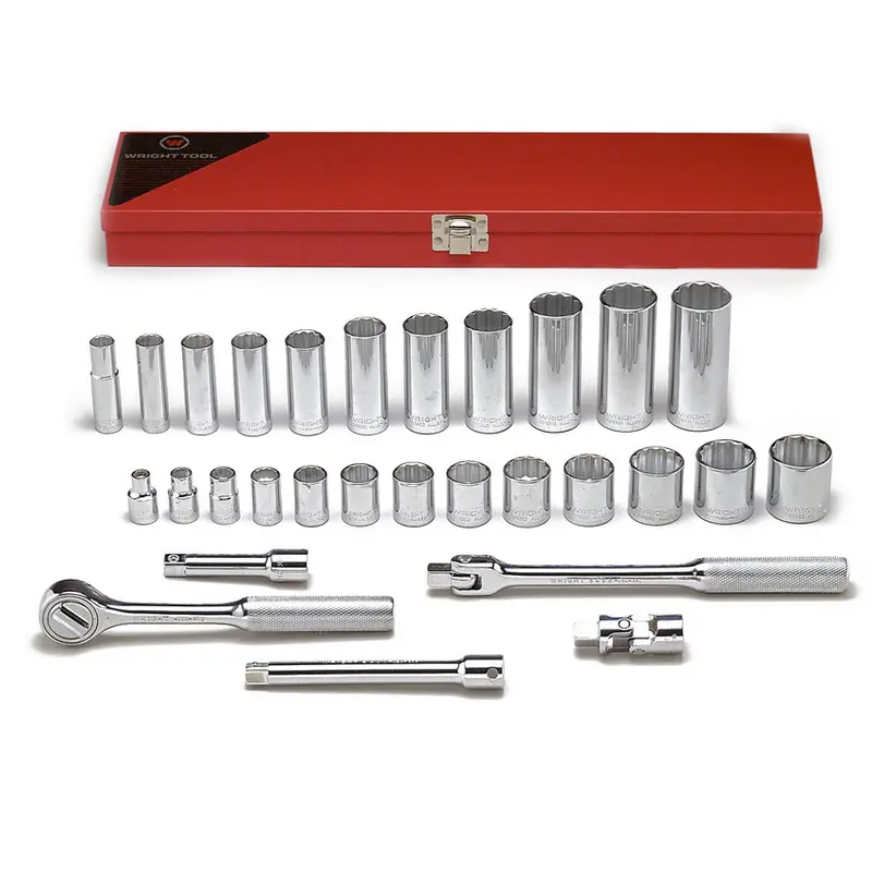 1/4" Drive 25 Piece 6 Point Standard & Deep Metric Socket Set (224WR)