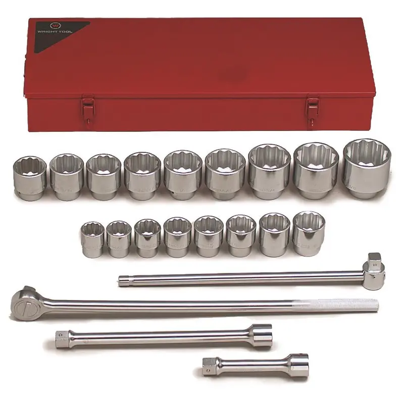1" Drive 21 Piece 12 Point Standard Socket Set (821WR)