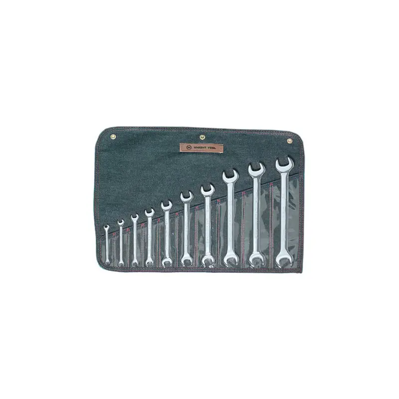 10 Piece Full Polish Metric Open End Wrench Set  (741WR)