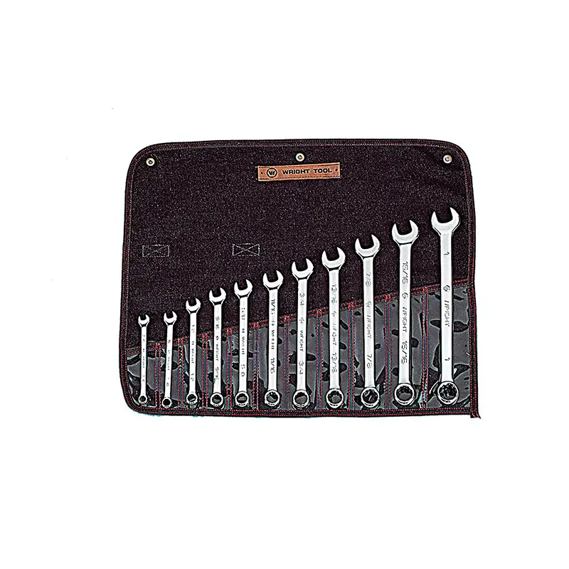 11 Piece Full Polish Combination Wrench Set 3/8" - 1" 12 Point (911WR)