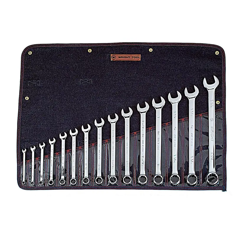 15 Piece Full Polish Combination Wrench Set 5/16" - 1-1/4" 12 Point (915WR)