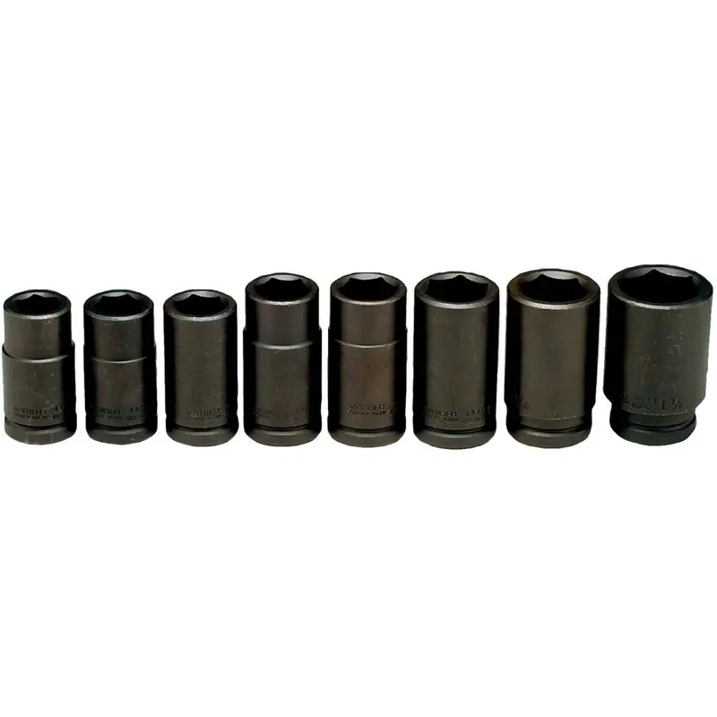 3/4" Drive 8 Piece 6 Point Deep Impact Socket Set 7/8" - 1-1/2" (608WR)