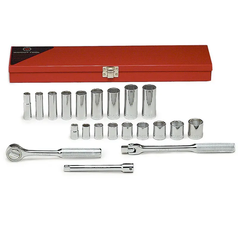 3/8" Drive 21 Piece 6 Point Standard & Deep Socket Set (337WR)