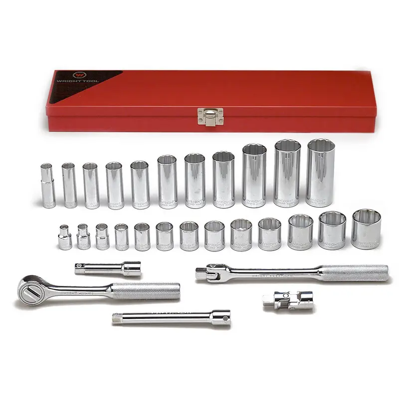 3/8" Drive 29 Piece 12 Point Standard & Deep Socket Set (340WR)