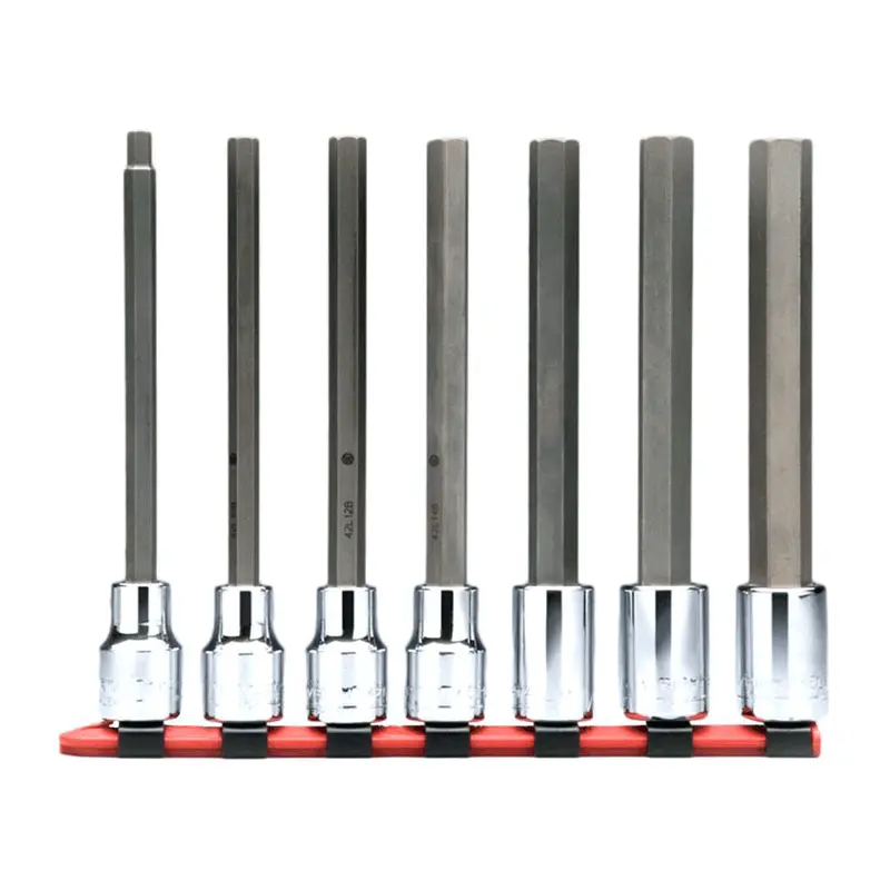 3/8" Drive 7 Piece Hex Bit Socket Set - Long Length (316WR)