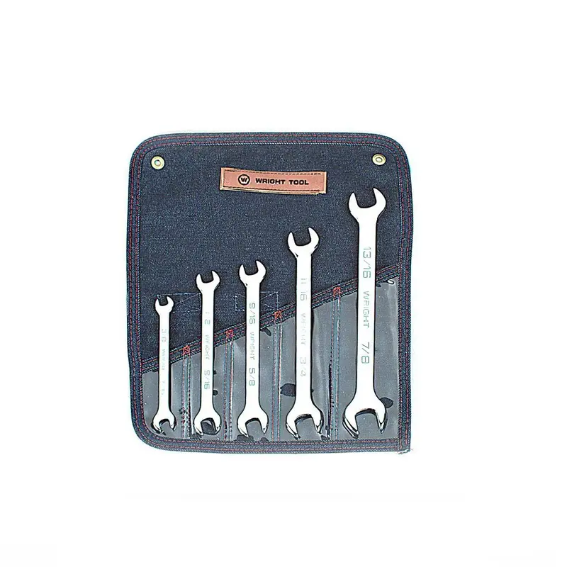 5 Piece Open End Full Polish Wrenches 3/8" - 7/8" (735WR)