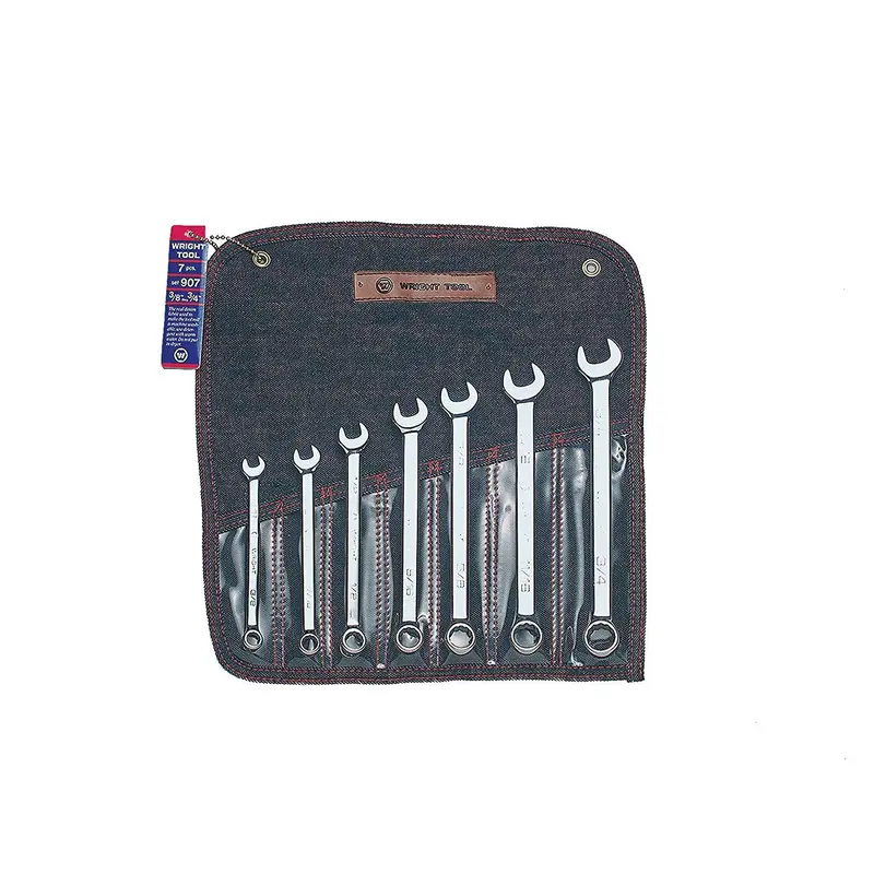 7 Piece Full Polish Combination Wrench Set 3/8" - 3/4" 12 Point (907WR)