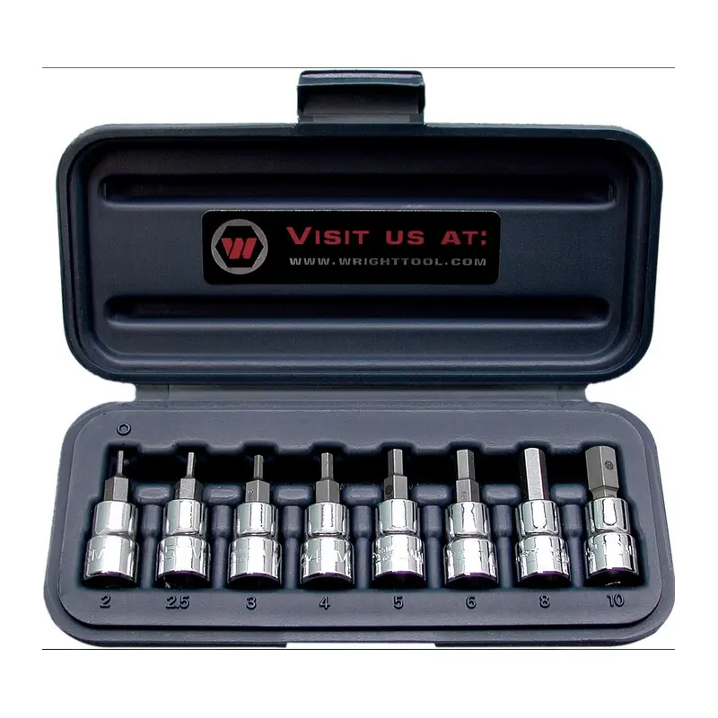 Wright 3/8" & 1/2" Drive 9 Piece Hex Bit Sockets #360 (360WR)