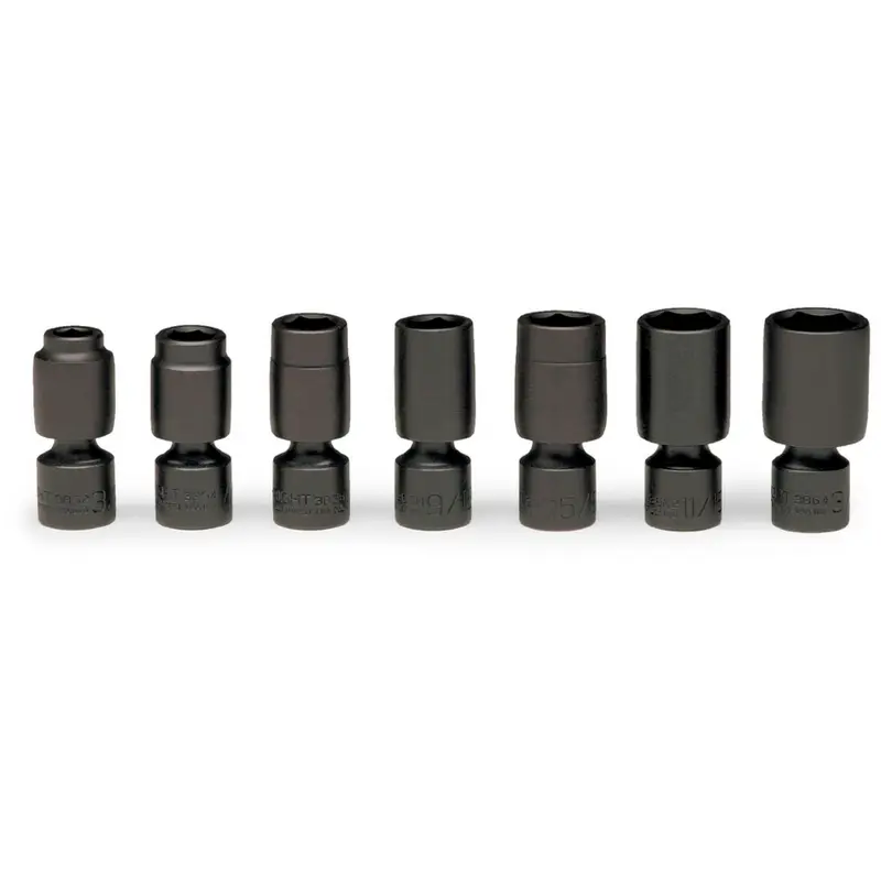 Wright Tool 332 7-Piece 6-Point Standard Universal Power Socket Set (332WR)