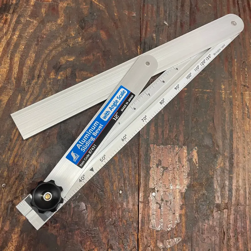 Shinwa Aluminum 12" Sliding Bevel w/ Angle Scale (87431)