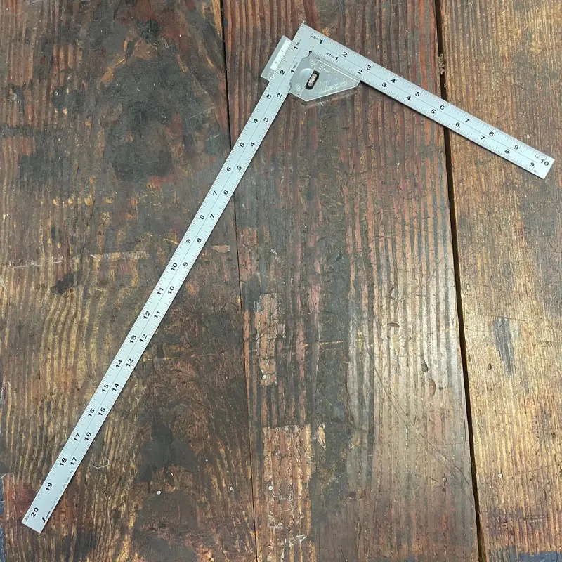 Shinwa Wide 20" x 10" Carpenter's Square w/ Metal Stopper (32483)