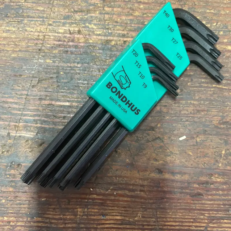 Bondhus 8pc Toprx L-Wrench Set - Long Arm Style - T9 - T40 (31834)