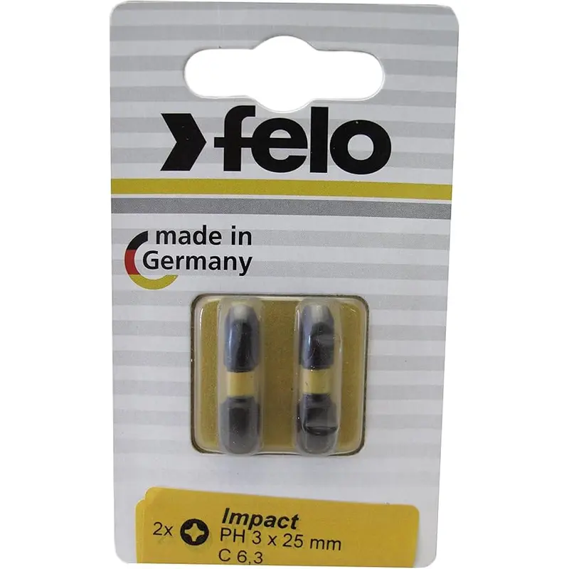 Felo 2pc Phillips #3 x 1" Impact Bit Set (63611)