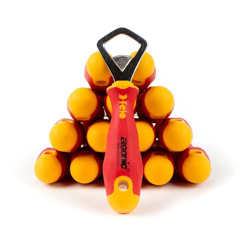 Felo Ergonic Bottle Opener Red / Yellow Handle (63507)