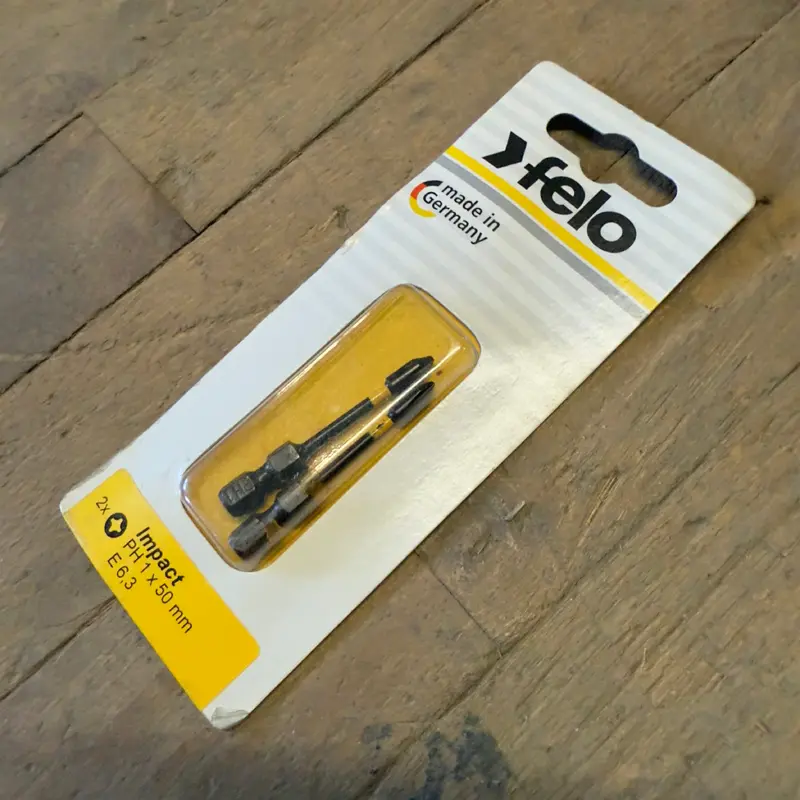 Felo Phillips #1 x 2" Impact Bits - 2pc (63439)